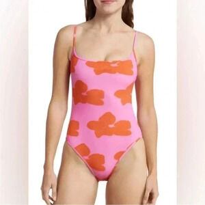 Nu Swim Noodle Floral One Piece Swimsuit Pink XL